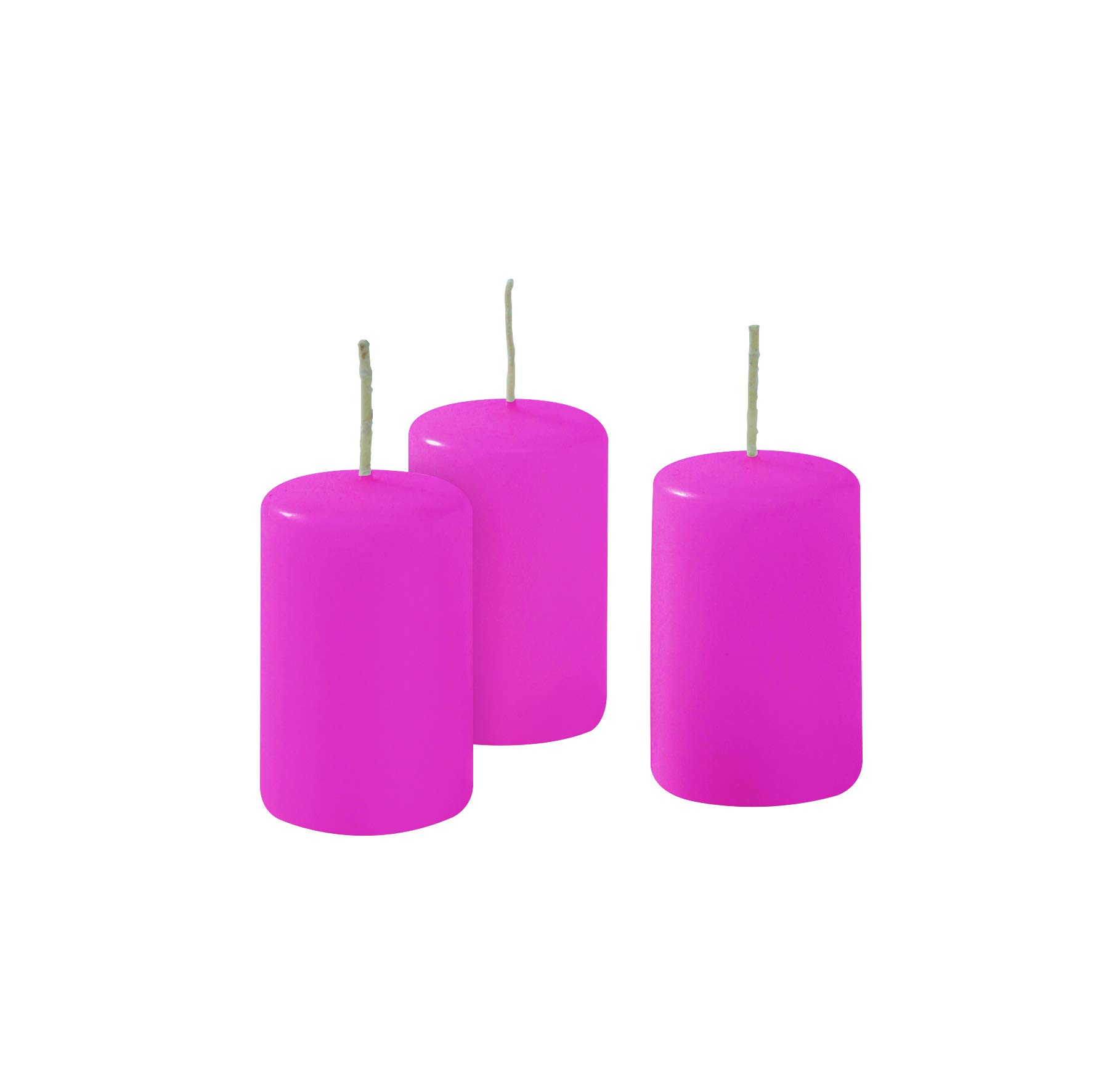 Lot De 9 Bougies Risthò - Pourpre Poudre - Diamètre 5 Cm, Hauteur 12 Cm - 40h De Combustion - Sans Fumée