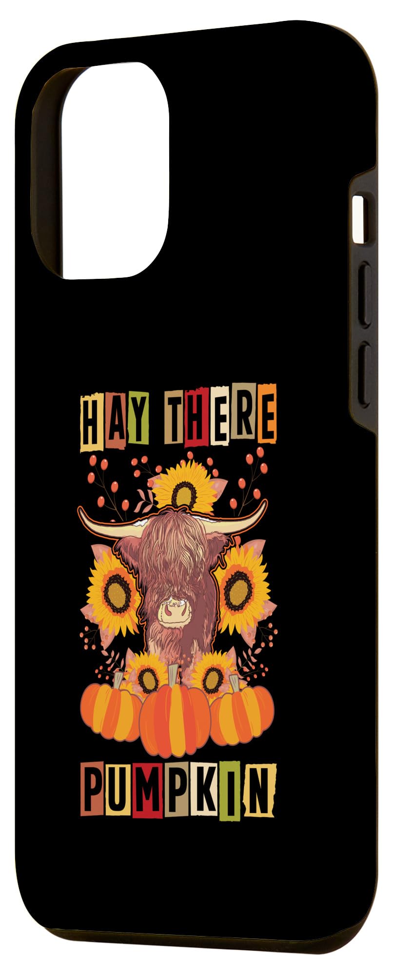 iPhone 15 Pro Max Hay There Pumkin Highland Cow Fall Autumn Thanksgiving Day Case - Image 2