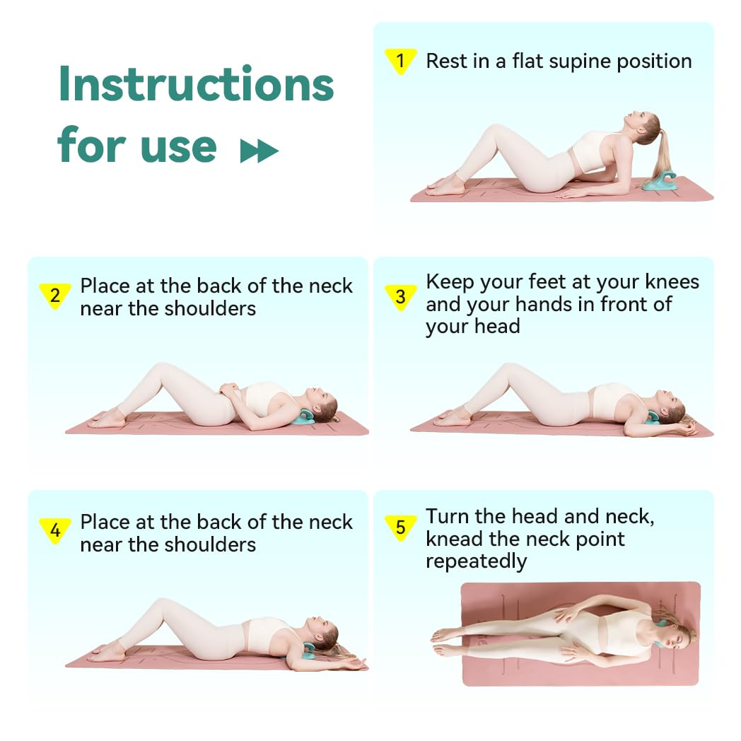 Auauraintt Relaxateur de cou et d'épaules,civière de cou,correction de la posture du cou,traction cervicale des épaules du cou,Dispositif de Traction Cervicale pour la relaxation du cou et des épaules