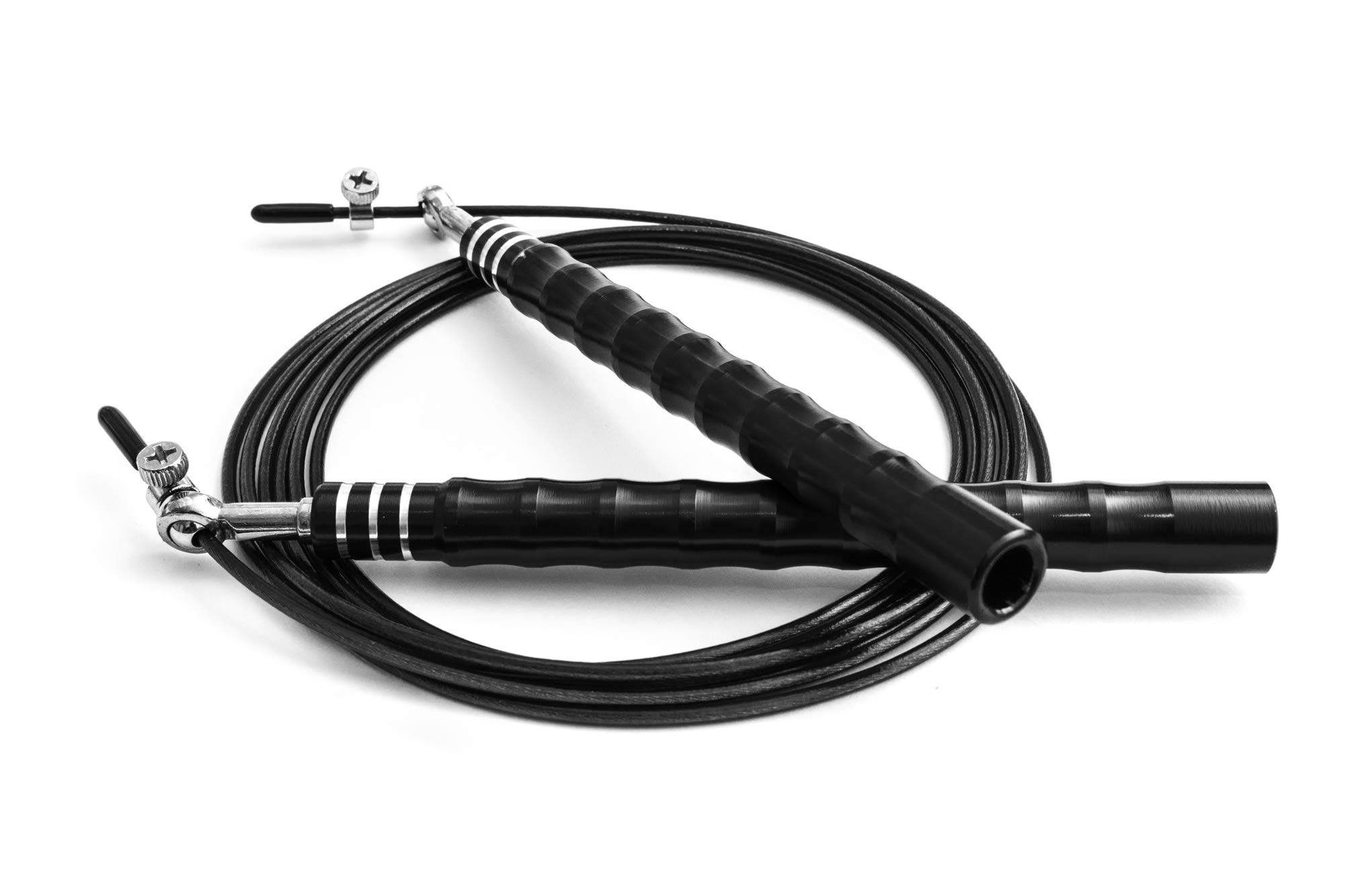 Skipping Rope For Cardio Workout Before/During/After Gym Jump Rope with Strong Ergonomic Aluminum Bamboo Handles & Thin Cable Provides Smooth Rotation Perfect for Increasing Rope Jumping Speed