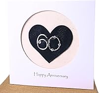 Vista 1 de Camellia Bees Tarjeta de aniversario de boda para ella él, tarjeta de aniversario hecha a mano para esposa, marido, pareja (60º)