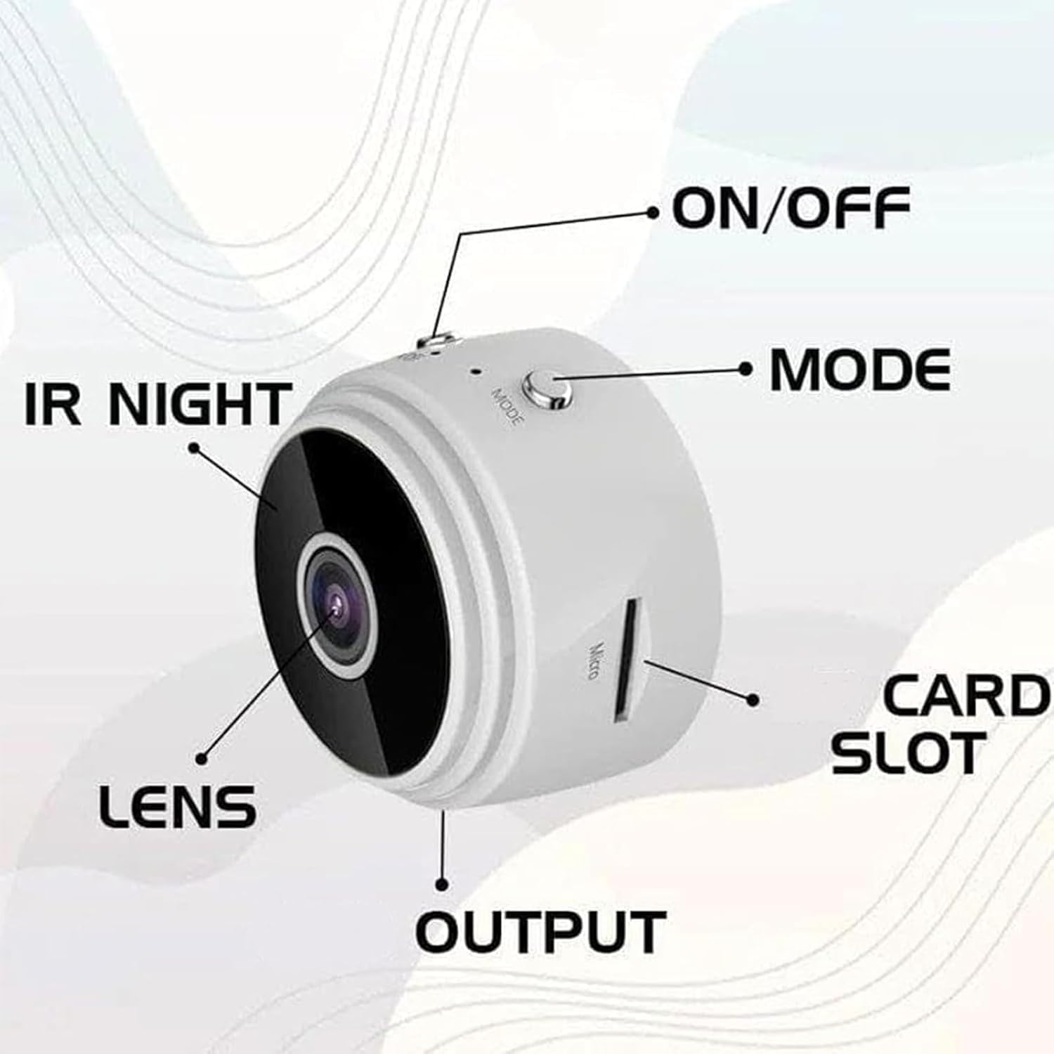 Kamera bezpieczeństwa Wi-Fi, zewnętrzna bezprzewodowa mini kamera 1080p do domu, chroń swój dom i rodzinę dzięki tajnej lunecie