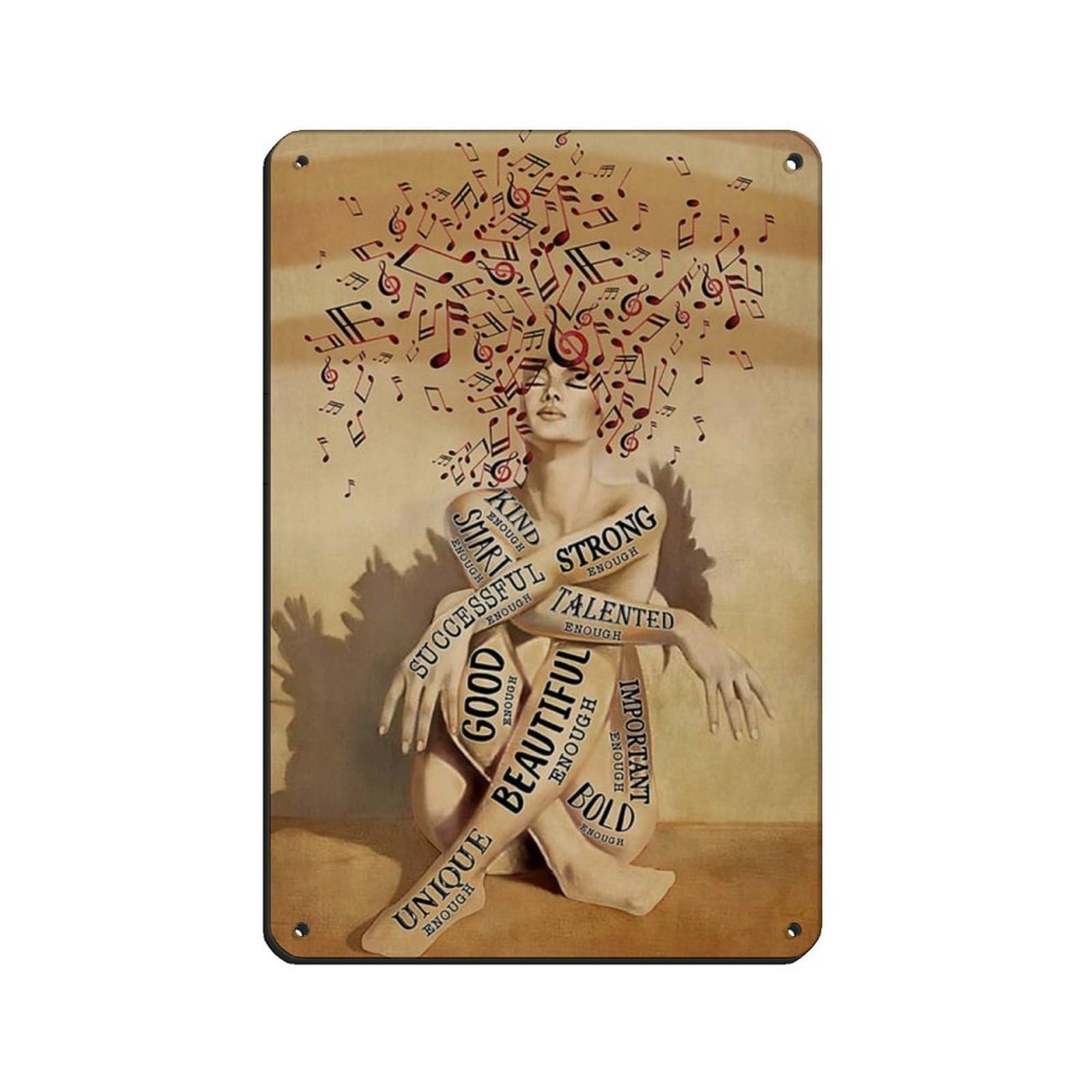 Girl And Wine, Music Poster Tin Sign Vintage Metal Pub Club Cafe Bar Home Wall Art Decoration Poster Retro 8x12inch(20x30cm)