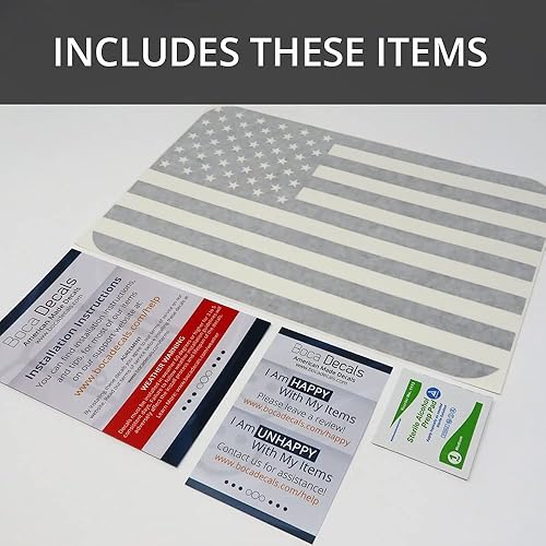 Miniatura 2 de Adhesivo de bandera estadounidense para ventana trasera media, fácil de instalar, compatible con Ford Ranger 2018-2022 (negro mate)