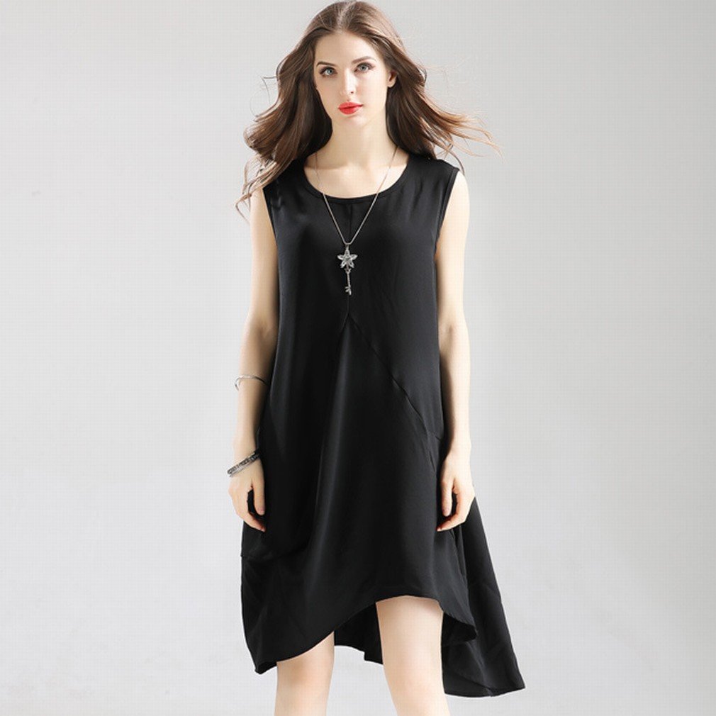 Robe lâche grande taille pour masquer les complexes avec style en été - 5