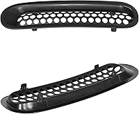 Vista 8 de Hooke Road Insertos de Rejilla Negra Mate Cubierta de Rejilla Frontal de Malla para Jeep JK Wrangler 2007-2015 y Unlimited Wrangler Accesorios