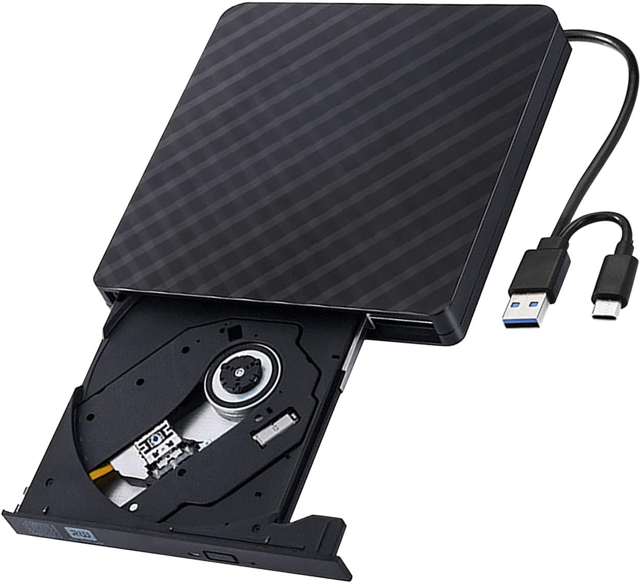 Reproductor de disco externo óptico USB 3.0 tipo C, lector de disco portátil para instalación de copia de seguridad de datos, reproductor de disco externo para portátil