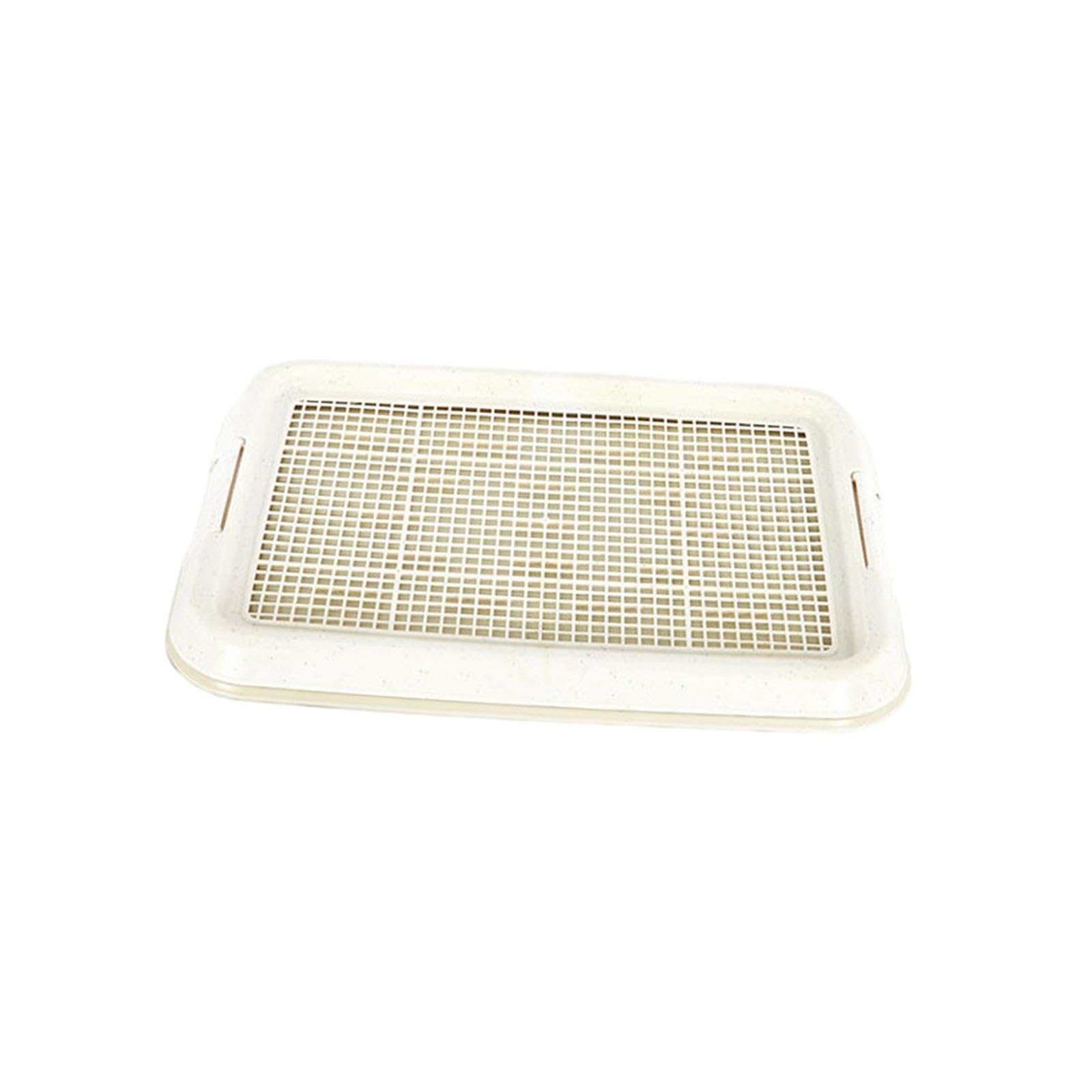 MagiDeal Pot de Toilette pour Chien, Facile à Nettoyer, intérieur Amovible, antidérapant, litière pour Chien, Plateau d'entraînement en Maille pour Chiens de, Blanc