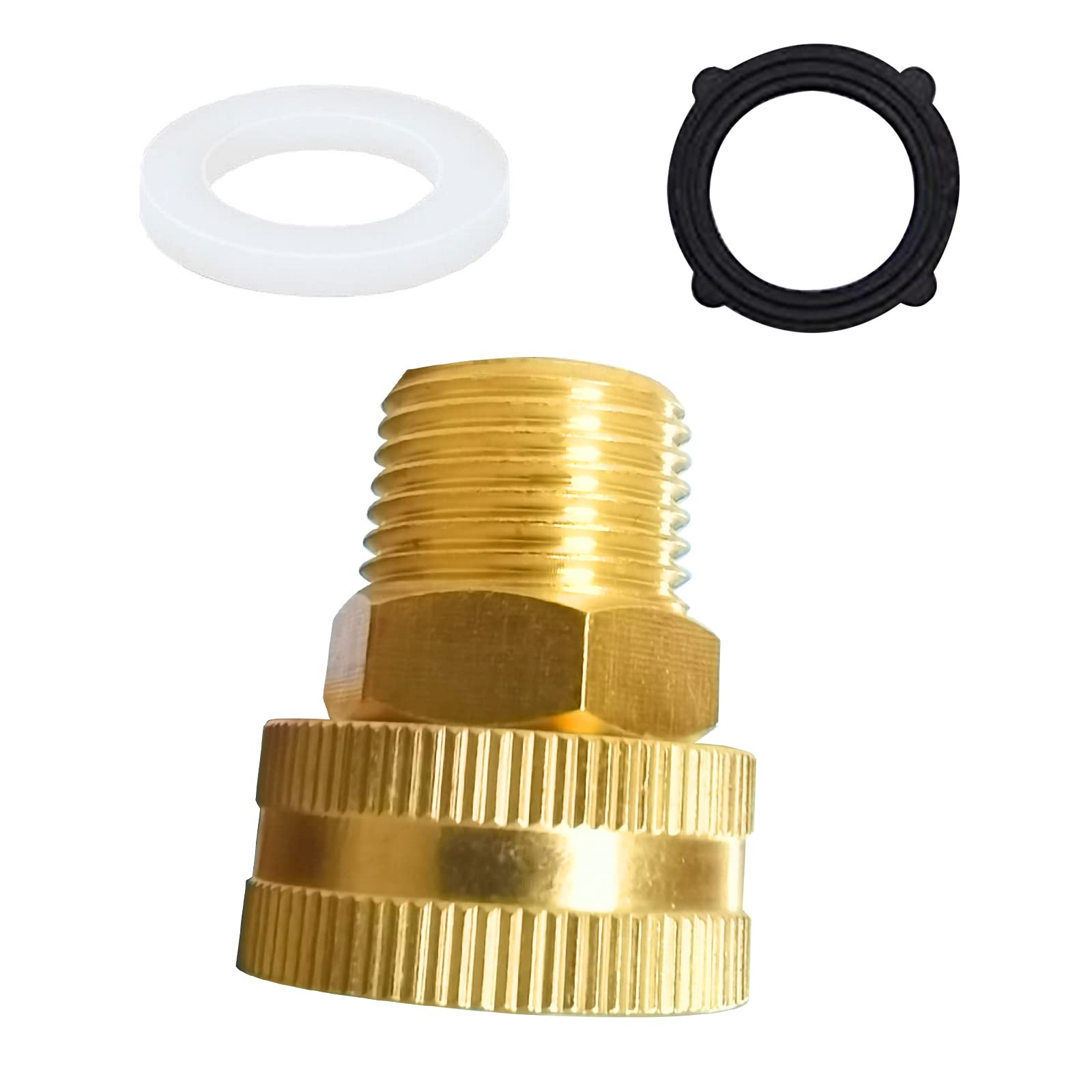 AOPANDA Adaptador de manguera de jardín 3/4 NPT hembra x 3/4 GHT hembra tubo de riego por goteo a grifo (1 unidad)