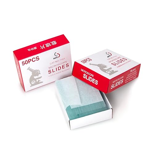 Miniatura 2 de Paquete de 100 diapositivas para microscopio de laboratorio, diapositivas de vidrio de 1mm-1.2mm de espesor para microscopio, bordes de vidrio