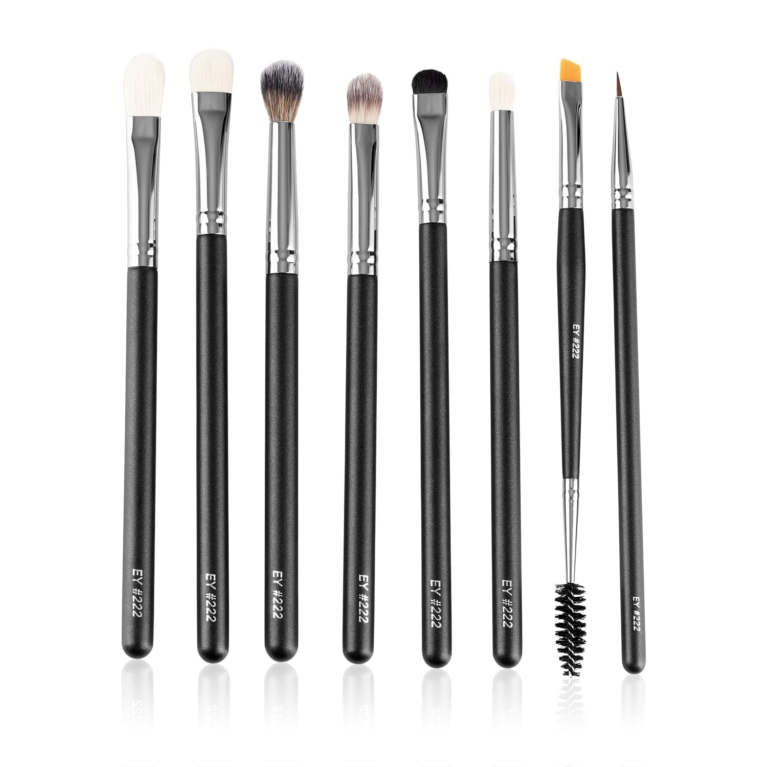 PAC Eye Series Synthetic Bristle Makeup Brush Set | Foundation, Blush, Eyeliner, Concealer, Eyeshadow Brushes with Makeup Brush Pouch | For Cream, Liquid And Powder Formulation - 8 Brushes-picture-23