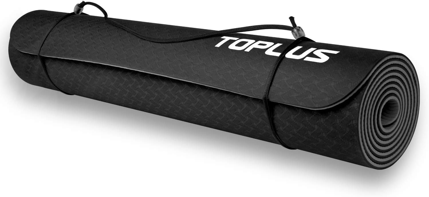 Amazon.co.jp TOPLUS Yoga Mat, 0.2 inch (6 mm), Yoga Mat, Tpe, Training
