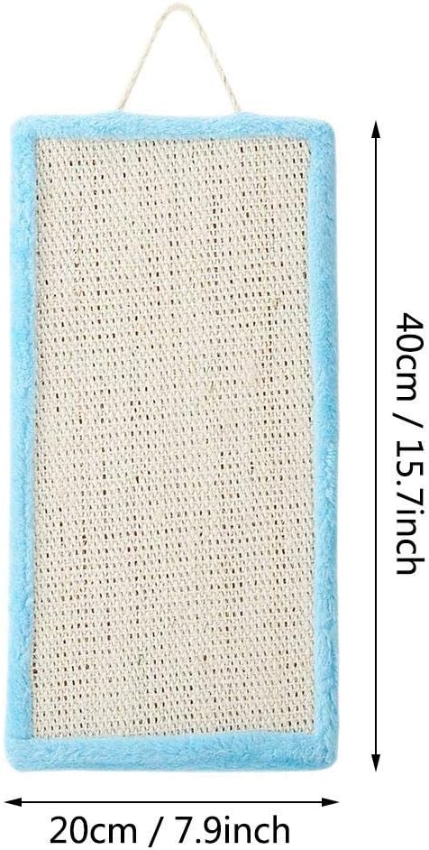 review TOPINCN Cat Scratch Pad Wall Door Hanging Cat Scratching Board Cat Scratching Sofa Lounge Kitty Scratching Pad Mat(Blue)
