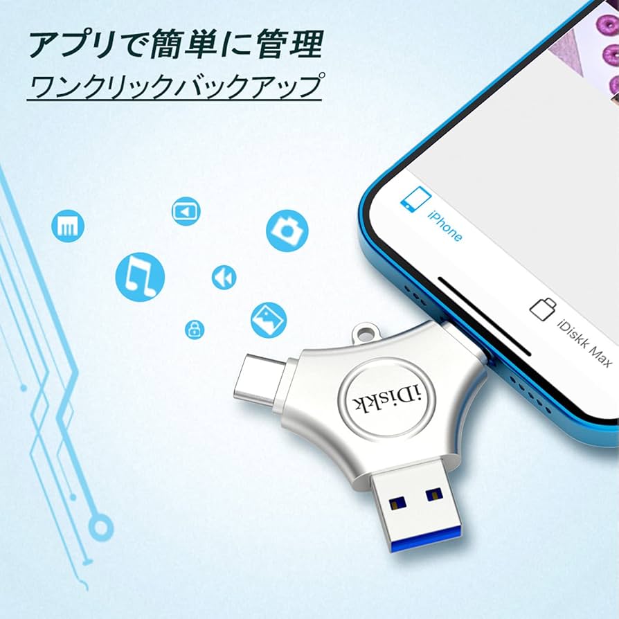 Amazon.co.jp: 【APPLE Mfi認証 iPhone15 対応】iDiskk iPhone