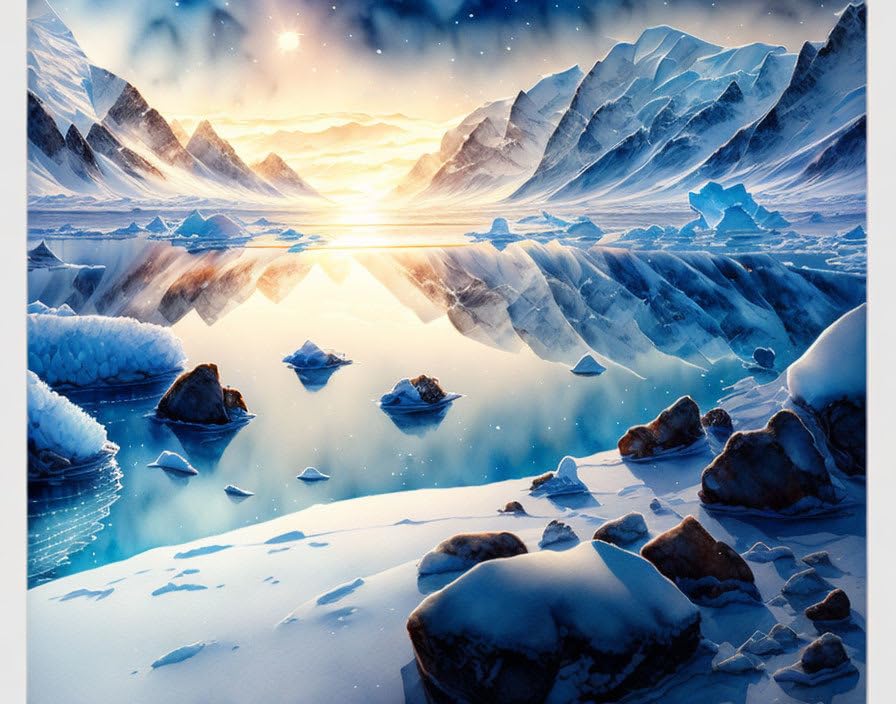 Affiches sur toile Expédition arctique SERENDIPITP art mural 58x90 cm