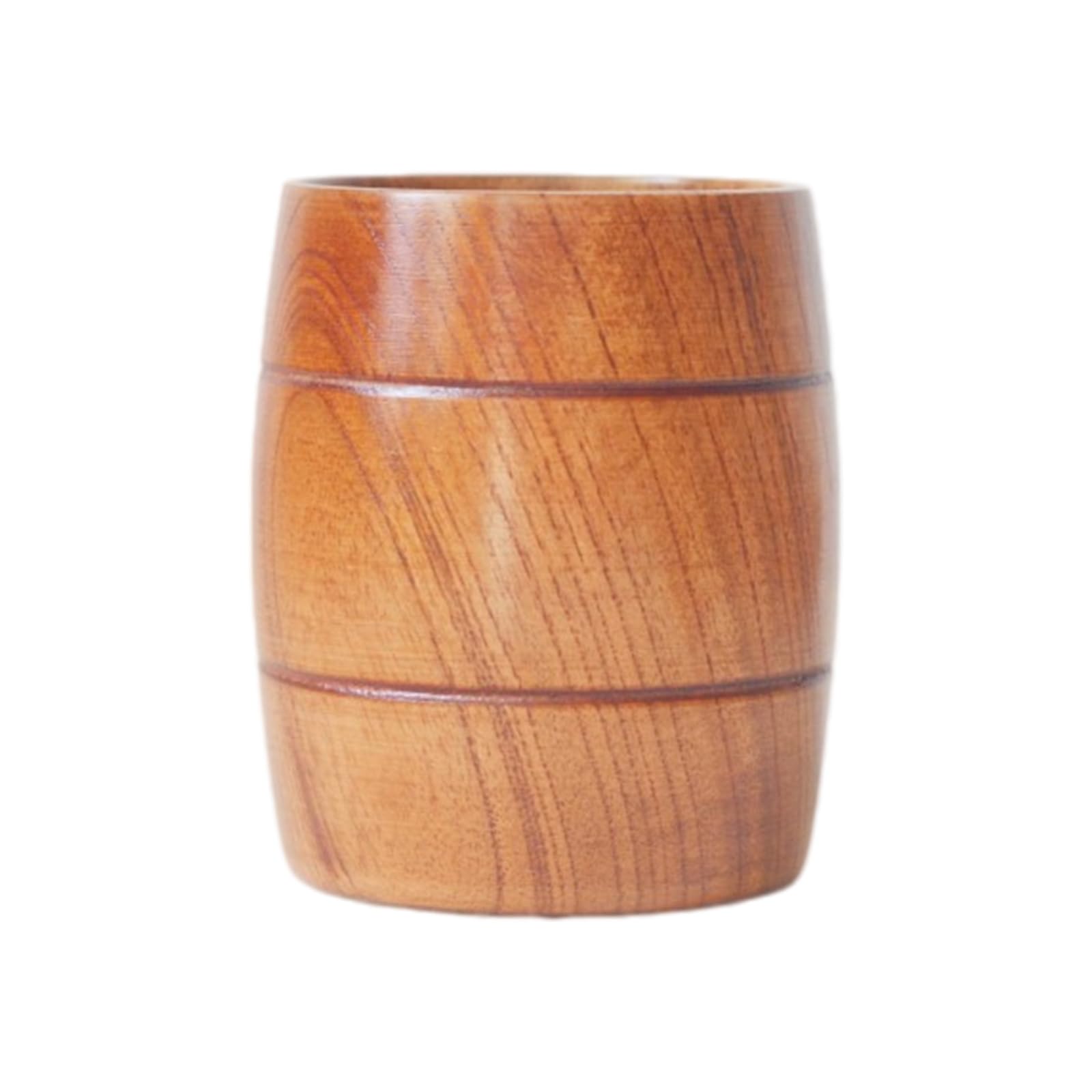 Tsophreniq Artisanal Wooden Stein Jujube Wood Tankard Drinking Cup with Handle Unique Coffee Mug for Lover Container