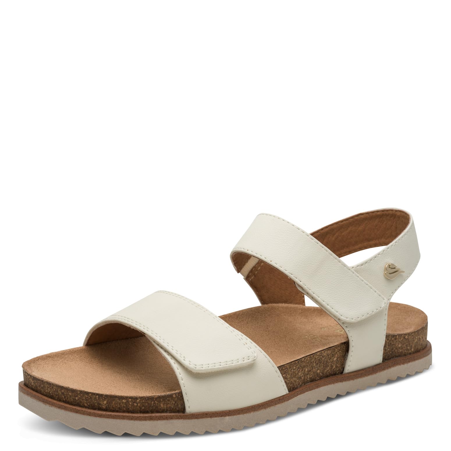 Jana Women's Wedge/Plat Sand MultiAdj+Vegan Wedge Sandals, Ivory Nappa, 41 EU