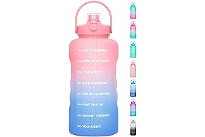 One Gallon Water Jug: 2-IN-1 Large Sports Bottle with Straw