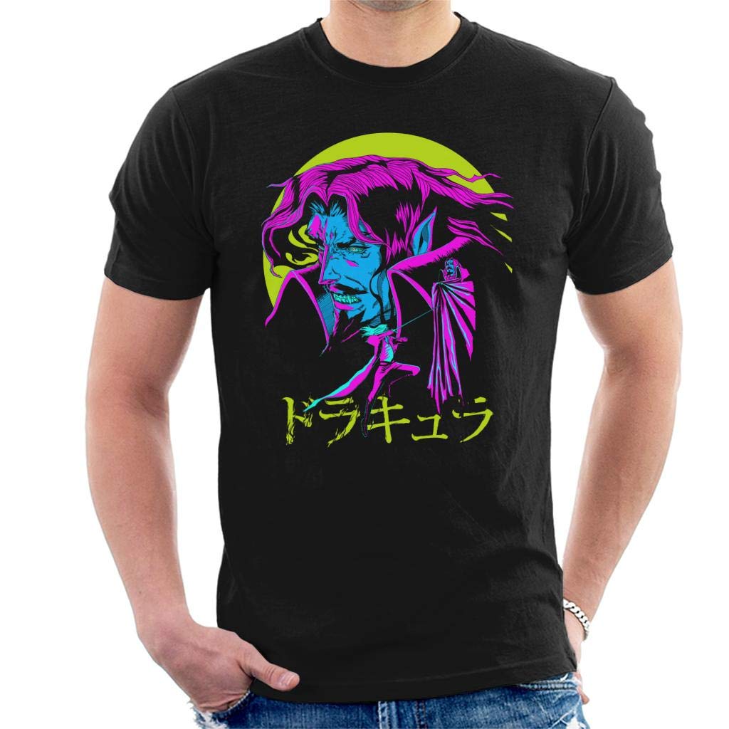 Cloud City 7 Men's Black Dracula Japanese Text Castlevania T-Shirt