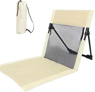 1Pcs Foldable Camping Chairs with Mesh Backrest Ultra-Light Portable Beach Chairs with Carry Bag Park Leisure Chair Poolside Lazy Chairs for Adults Traveling Camping Picnic Lawn Chairs