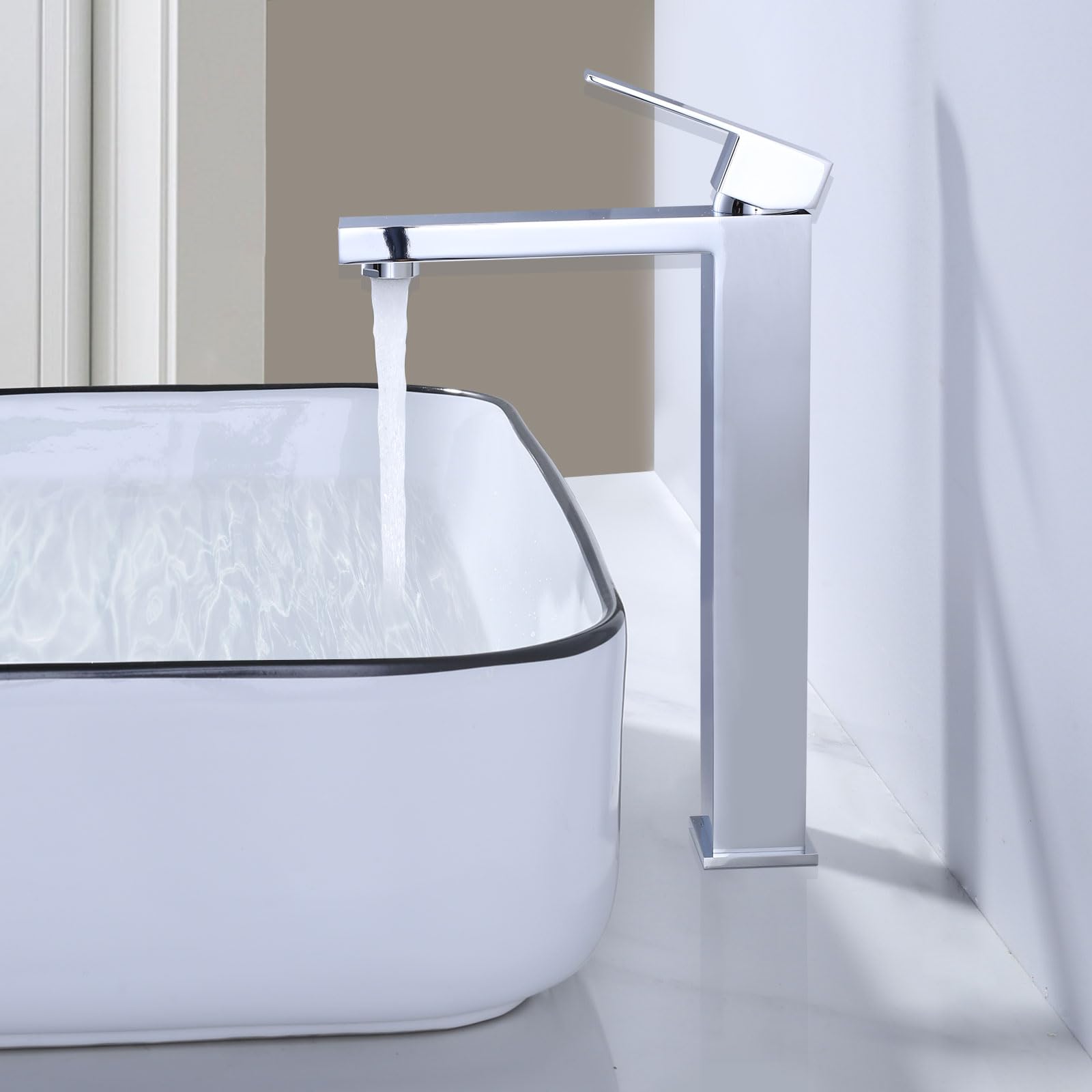 Rubinetto Da Bagno Haiba A2125N: Design Rotondo Moderno In Acciaio Inossidabile 304 Spazzolato, Monocomando, Facile Da Installare Per Lavabo
