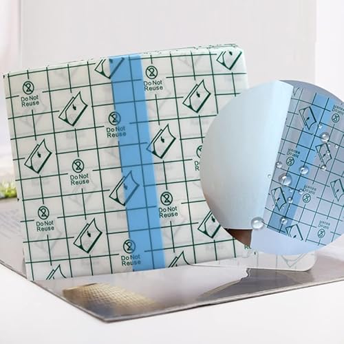 100 Pieces Transparent Stretch Adhesive Bandage, BetterJonny Waterproof Clear Protective Adhesive Bandages Disposable Stretch Bandage Dressing Tape for Swimming and Shower (2.75X2.75inch)