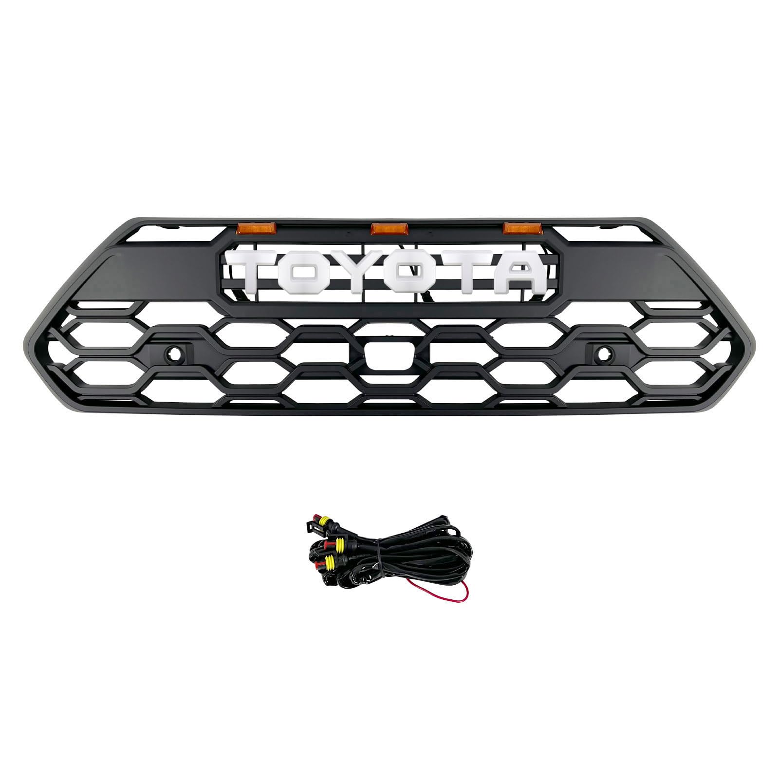 新品 フルセット RAV4 アドベンチャー 50系 タコマ風グリル ホワイト RAV4 50系 アドベンチャー用 タコマ フロントグリル エンブレム4
