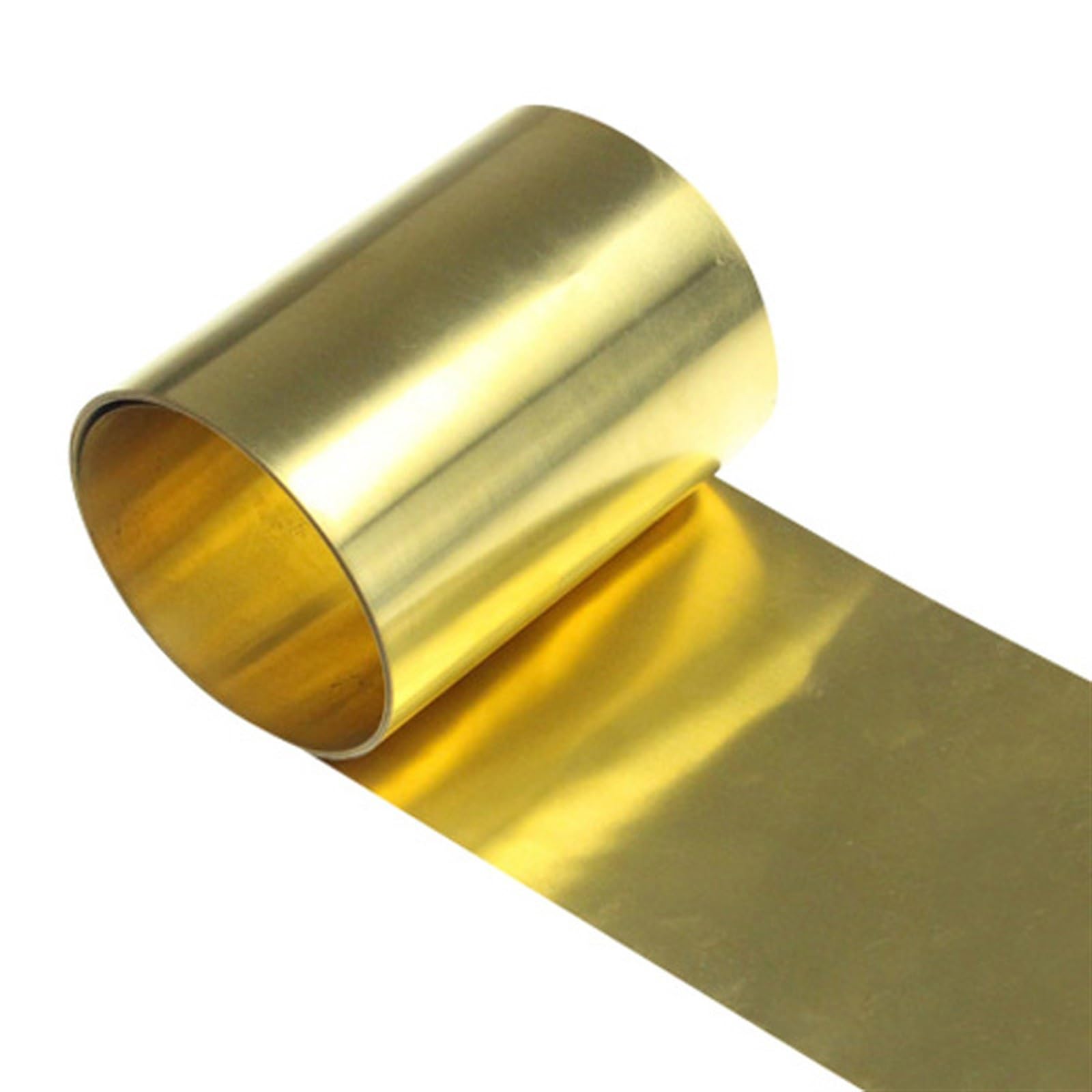 Blacha mosiężna, cienka blacha mosiężna do rzemiosła artystycznego, 0,05 mm, 0,08 mm, 0,1 mm, 0,2 mm, 0,3 mm, 0,4 mm, 0,5 mm, 0,6 mm, 0,7 mm, 0,8 mm (rozmiar: 0,08 x 3000 x 3000 mm 1 szt.)