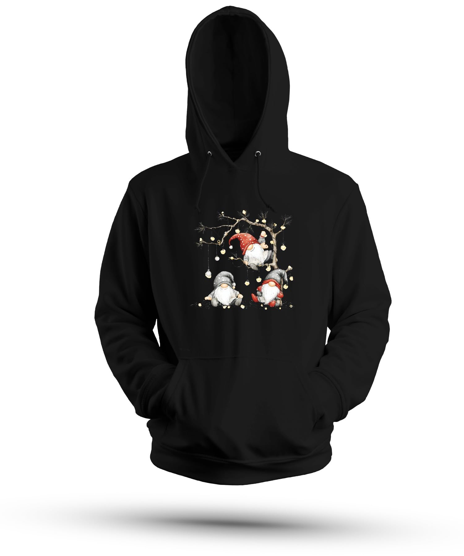 Świąteczny skrzat świetlny, uroczy, skandynawski prezent, unisex, bluza z kapturem