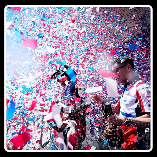 Image of Ultimate Confetti, Biodegradable Confetti Red, White & Blue - Rectangular Fluttering Tissue Paper Confetti for Cannon and Launcher use - Wedding Confeti, Parties and Live Events - 1 lb, 16 oz