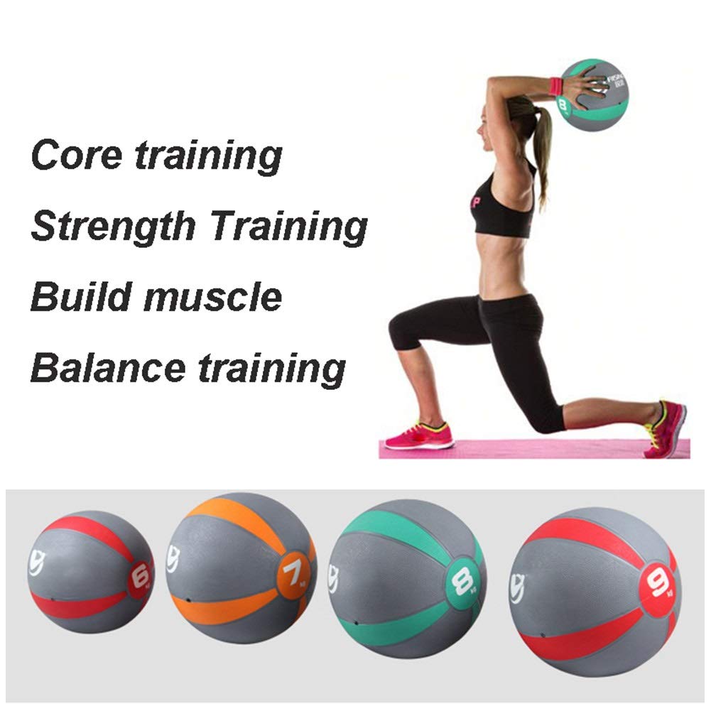 Palle mediche Medicina Wall Ball Sfera, Gomma Elastica Fitness Palla Gravity Ball, Fisica Aerobica Fitness Palla Formazione in Home Gym Yoga Hall, 3-10kg Opzionale (Size : 9kg/19.8lb)