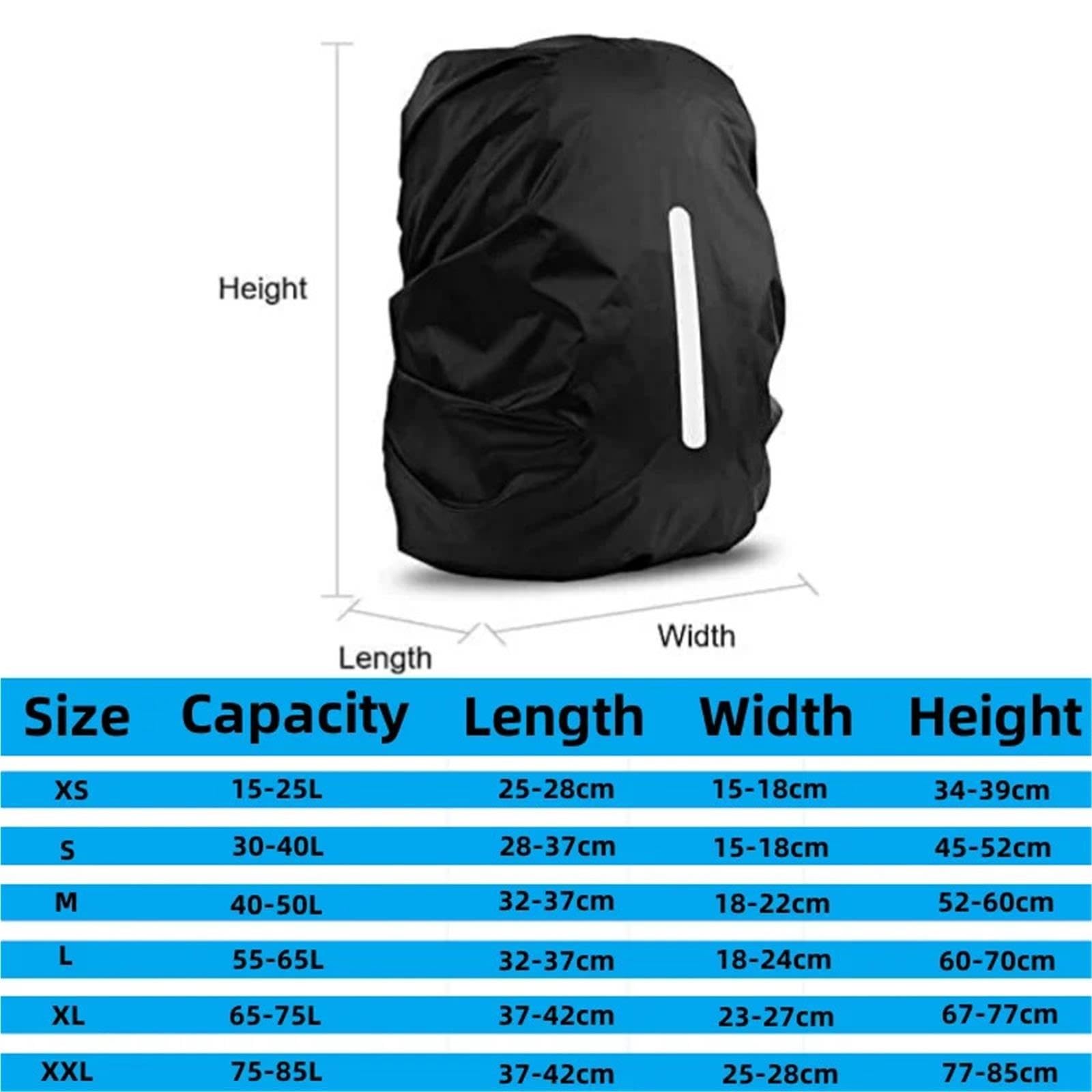 Regenschutz Rucksack 35–80 l Rucksack-Regenhülle