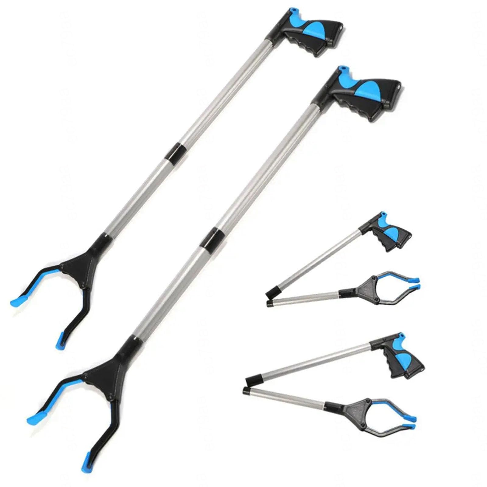 AMNOOL Grabber Reacher Tool für ältere Menschen – 2er-Pack – 32 Zoll Faltbarer Pick-Up-Stick - Leichter, Extra Langer, Praktischer Müllgreifer – Picker Claw Reacher Grabber Tool