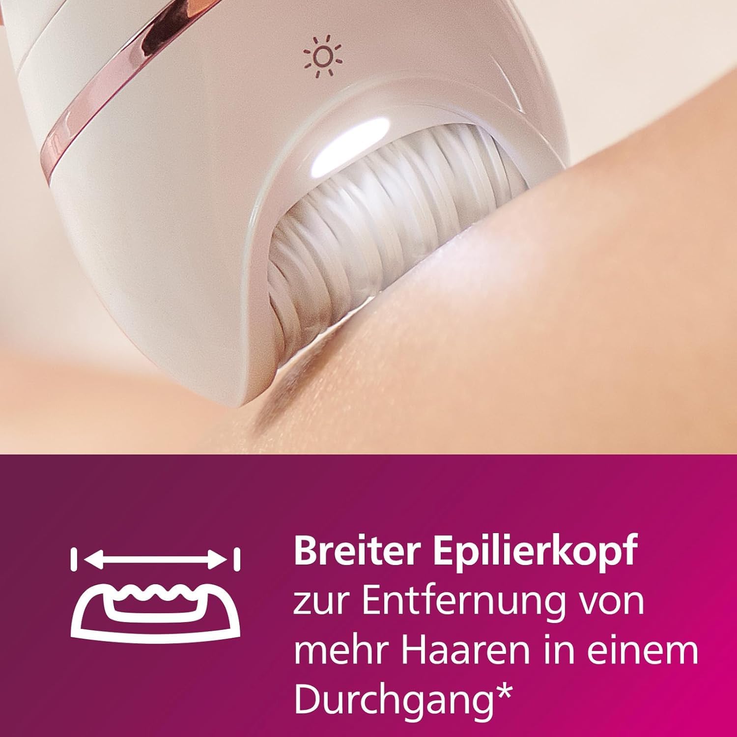 Philips Series 8000 Epilierer BRE740/10 kabelloser Nass- und Trockenepilierer mit 9 Zubehörteilen