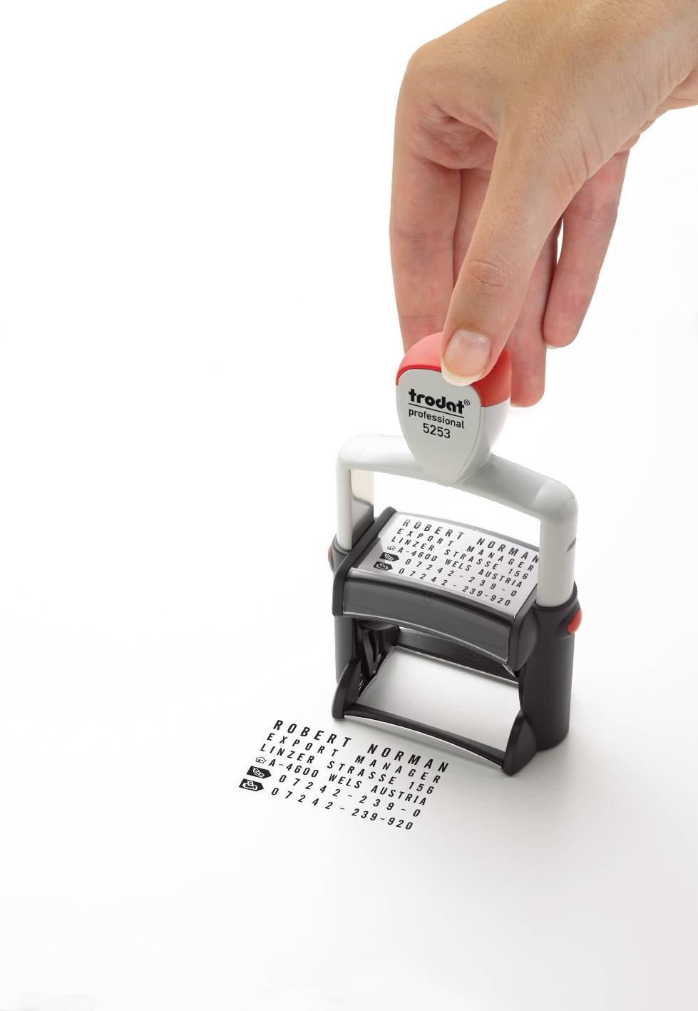 trodat Textstempel Professional Typomatic Stempel Set 5253