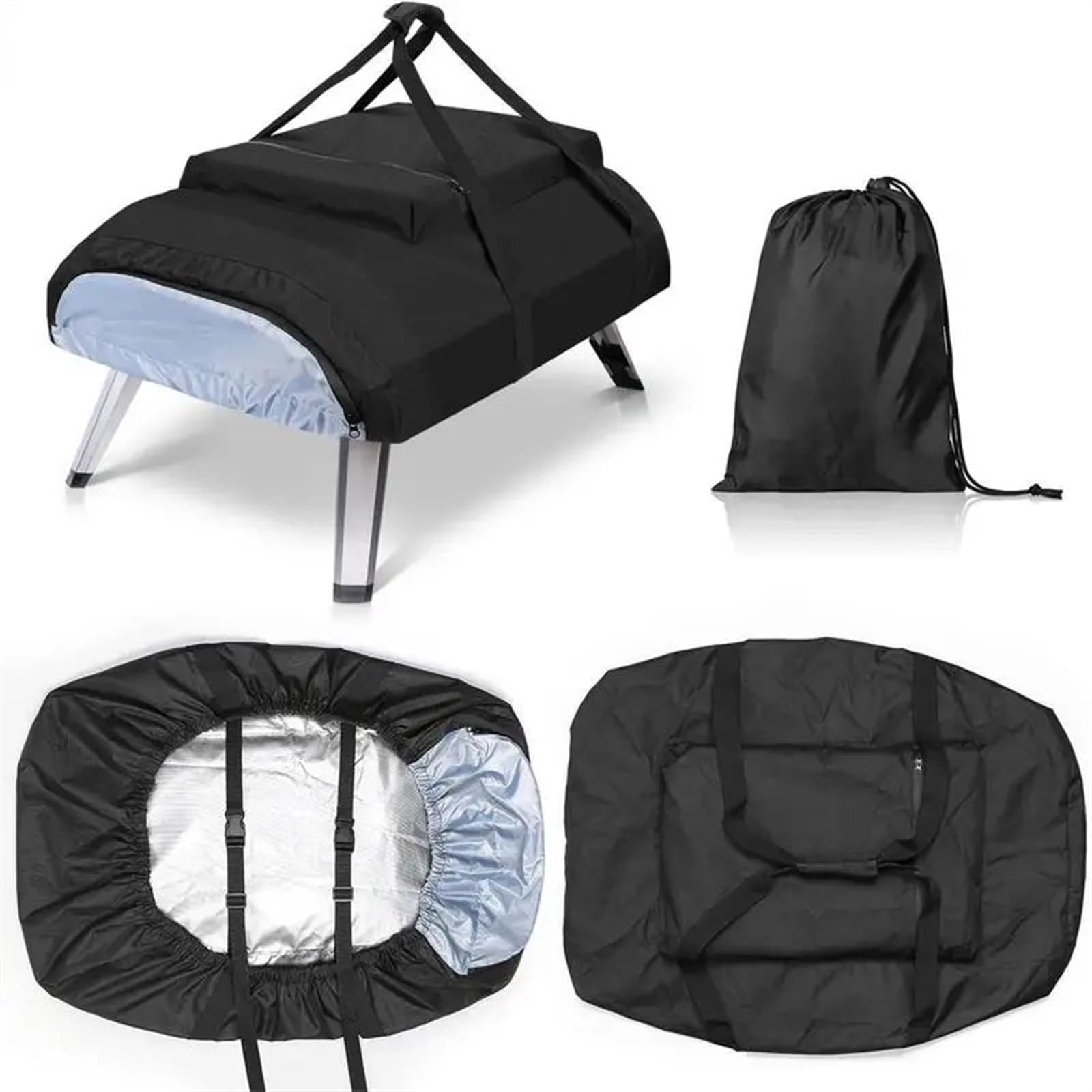 Funda Barbacoa Eexterior Impermeable Funda for Horno de Pizza, portátil, de Tela Oxford, Impermeable, a Prueba de Polvo, Accesorios de Cocina y Barbacoa