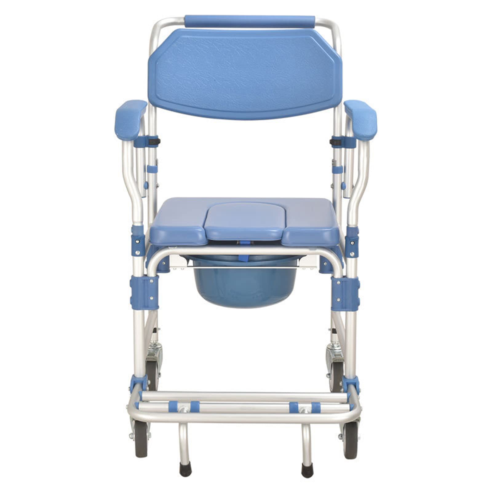 Buy WC Chair with Wheels, Toilet Seat for The Disabled, Seniors and Handicapped, Folding Toilet