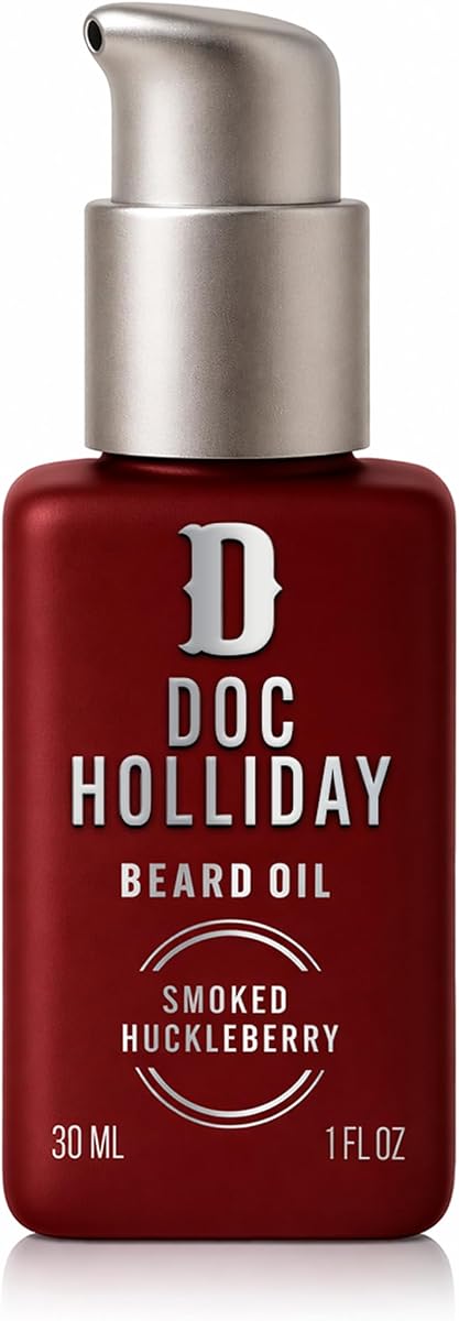 Aceite para barba DOC HOLLIDAY - Arándano ahumado | No graso con biotina | Ligero, apoya el crecimiento | Domina, suaviza y acondiciona la barba | Botánicos nativos de Arizona | Calma la picazón | 30ml
