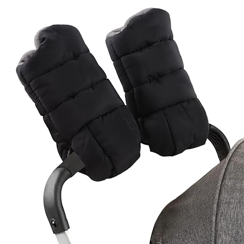 Zsedrut Guantes universales de invierno anticongelante, repelentes al agua, calentador de manos, forro polar, accesorios para cochecito de invierno