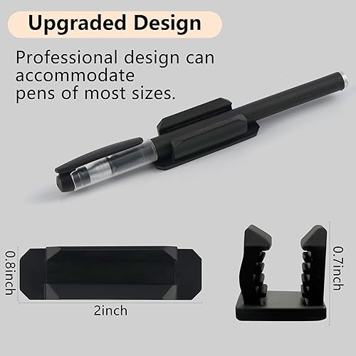 Miniatura 4 de Paquete de 10 soportes adhesivos para bolígrafos para escritorio, soporte de silicona para aula, accesorios para profesores y estudiantes,