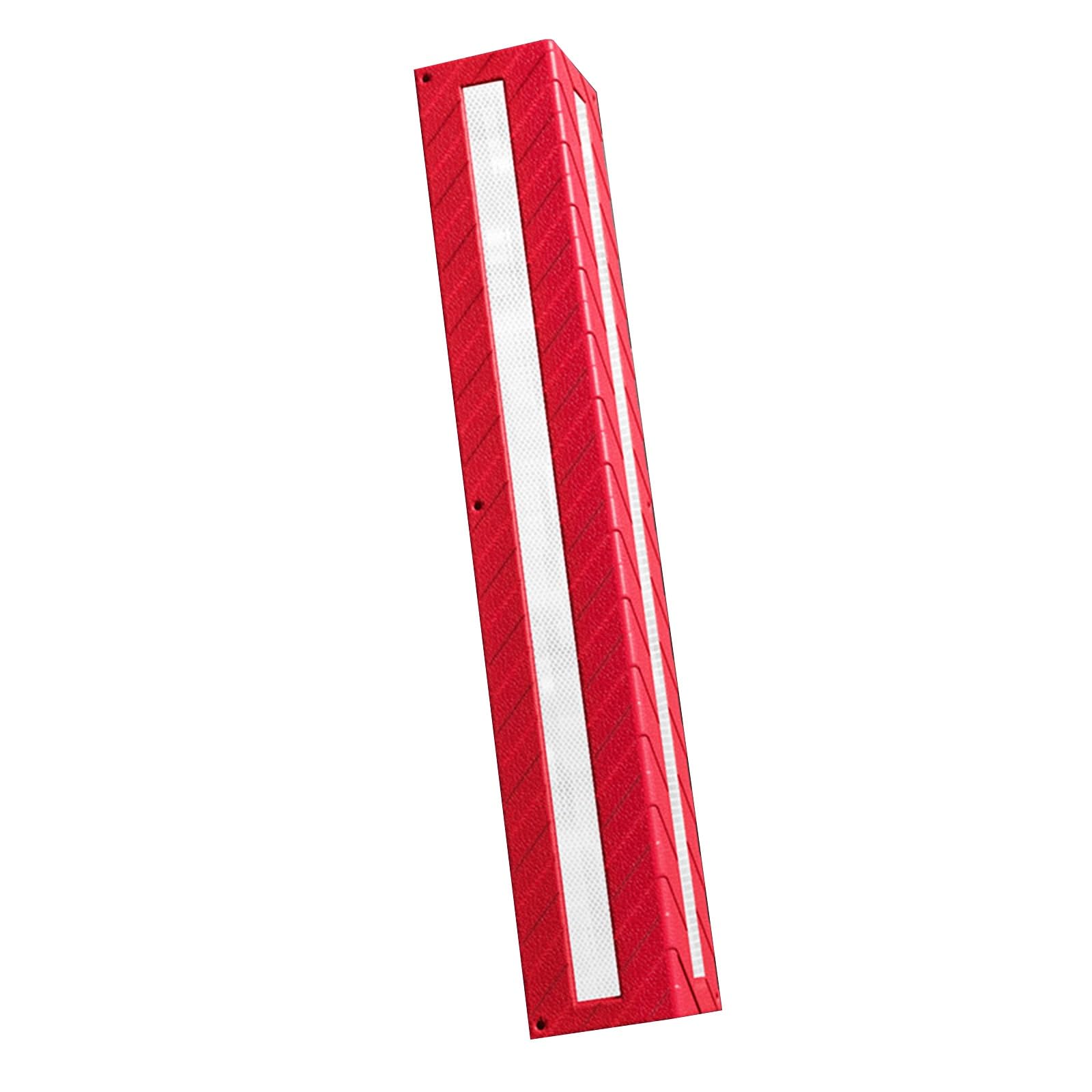 Reflectante Protector Columnas Garaje, Caucho Protector Pared Garaje, Protección Parking para Garajes y Estacionamientos(Red)