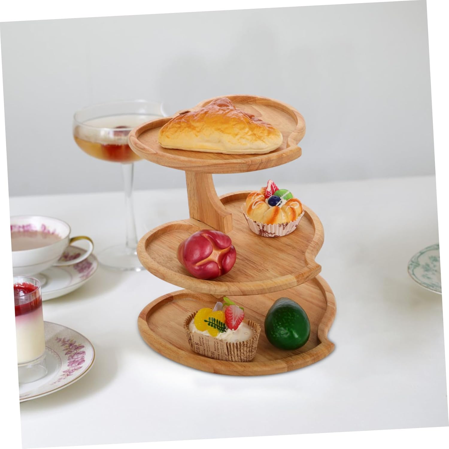 Heart Shape Three Cake Stand for Dessert Table Tiered Serving Tray for Tea