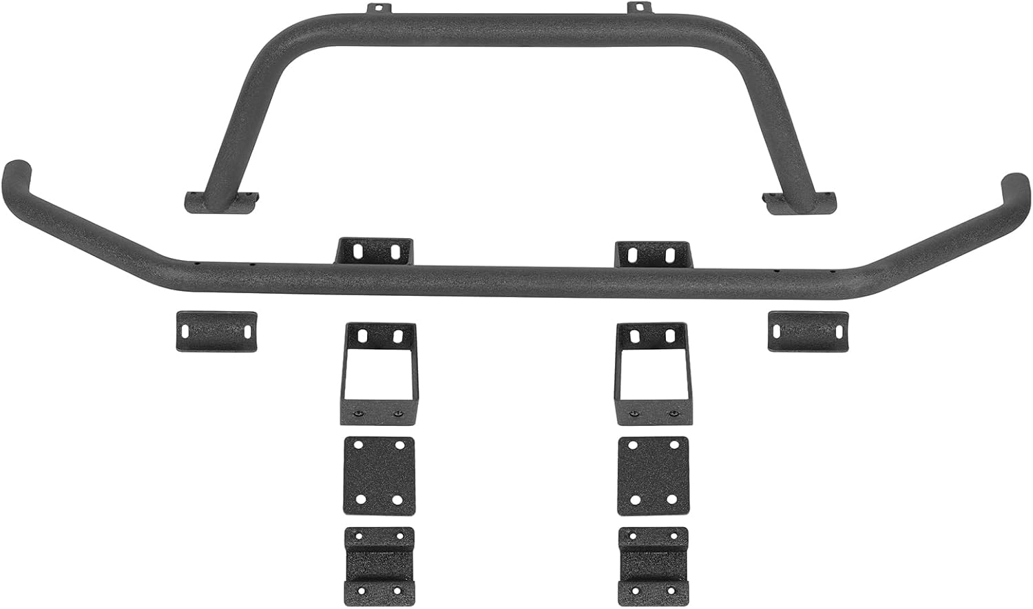 Hooke Road Outback Front Bumper Nudge Bull Bar for 2015-2019 Subaru Outback, Tubular Off-Road Bumper Guard with 4 Light Mounting Tabs