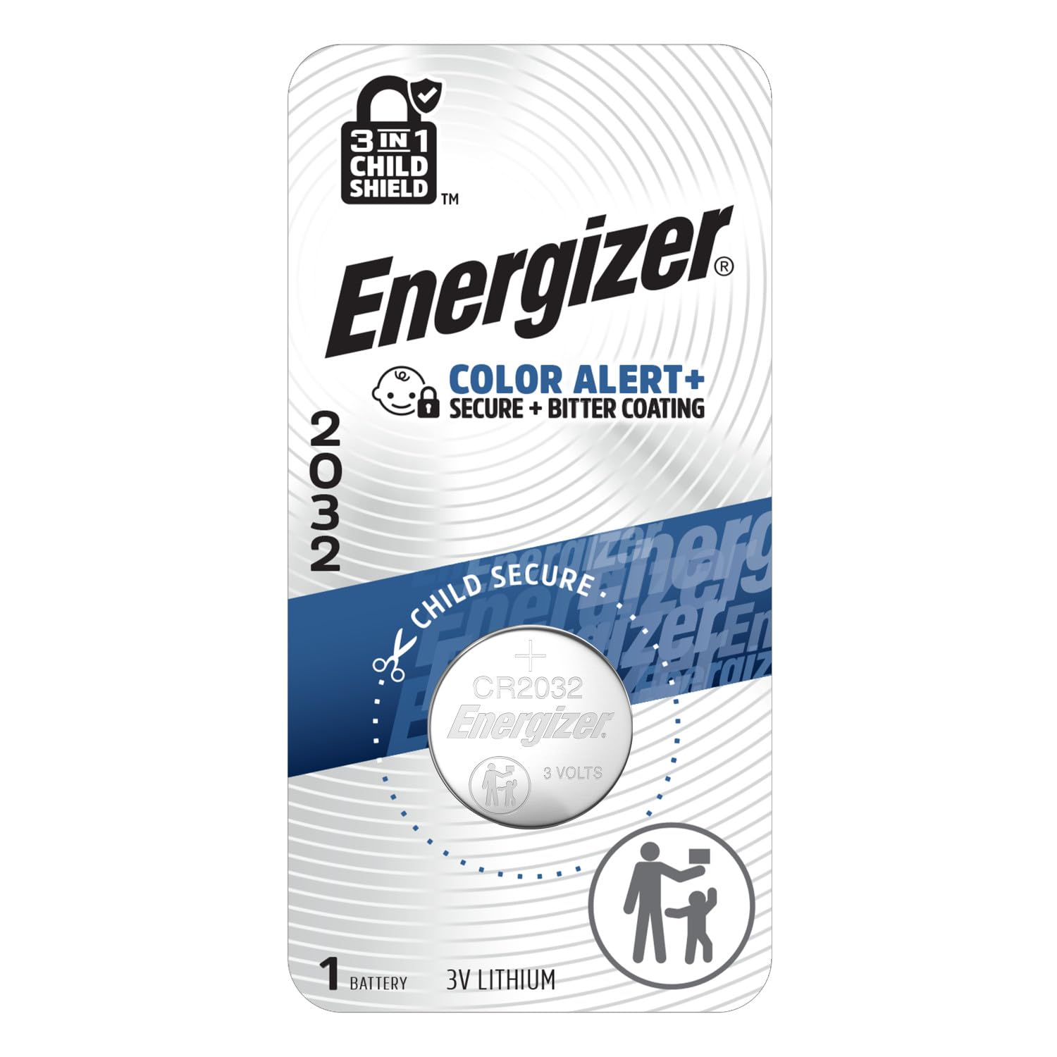 Energizer CR2032 Batteries (1 Pack), 3V Lithium Coin Batteries