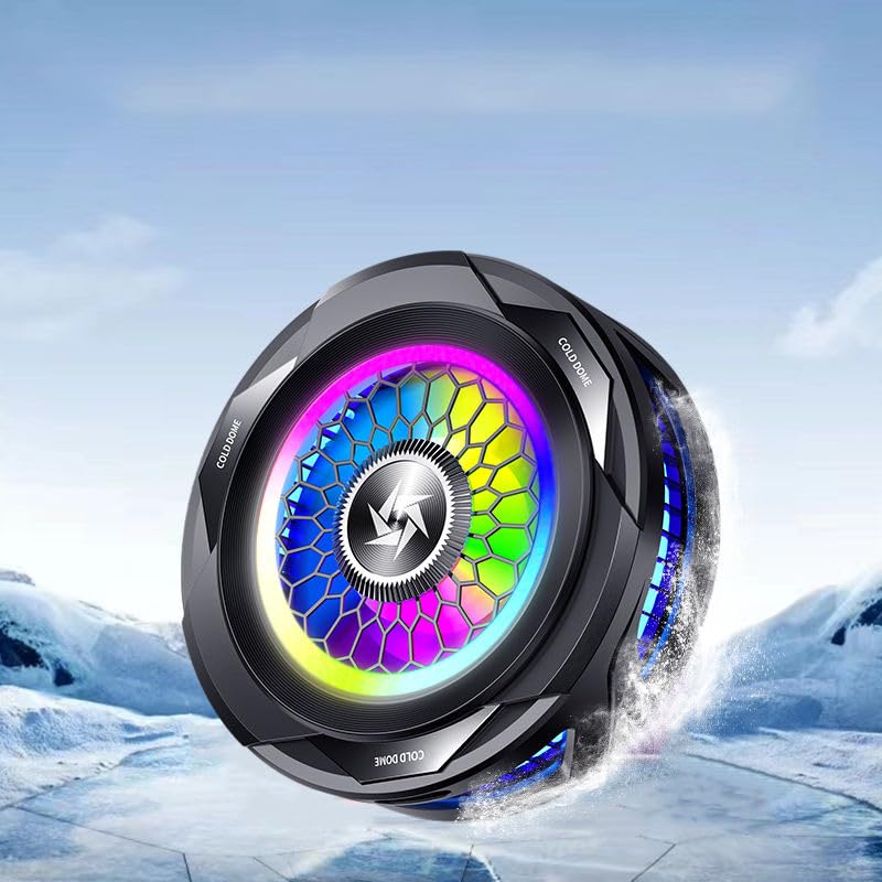 Image of Phone Cooler with AI Cooling Mode, RGB Lighting, Real-Time Temperature and Power Display, Strong Magnet and Clip Mount, Ultra-Quiet Fan (SL25)