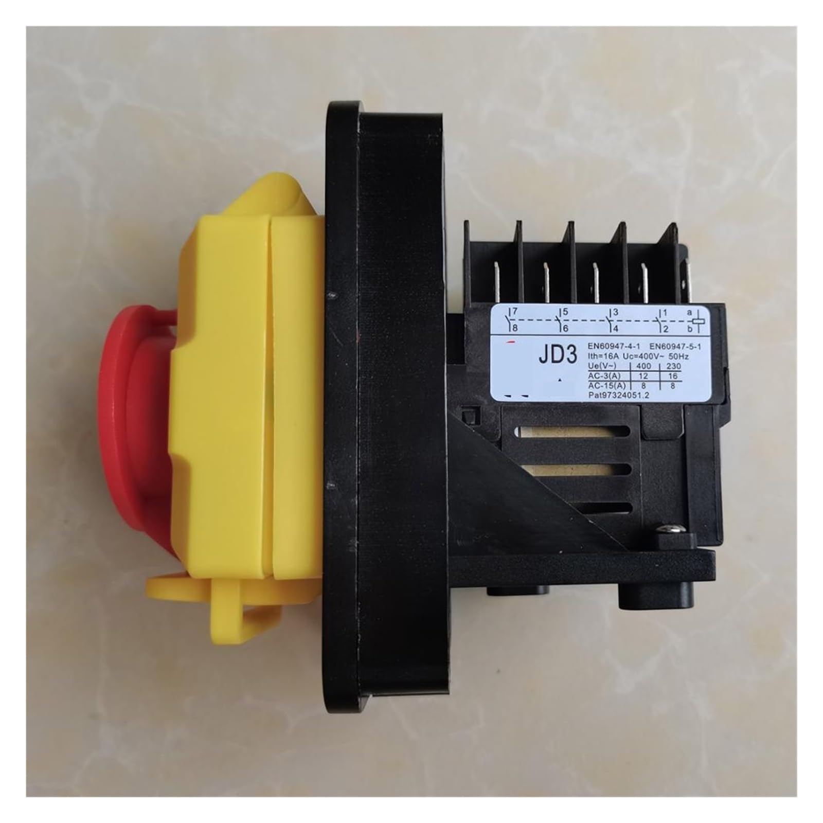 AARTERZZA Emergency Stop Switch KJD11 Electromagnetic Switch Emergency Stop Pushbutton Switches for Industrial Machine Tool Equipment JD3 Relay 4NO 5NO(10Pins-400V)