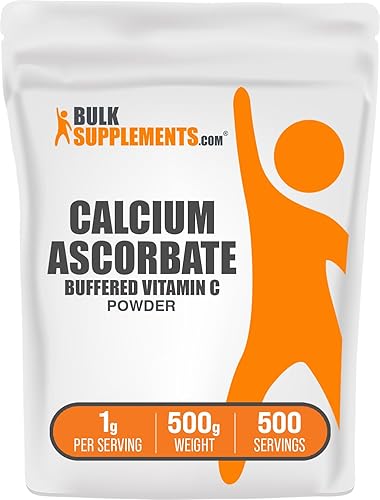 Miniatura 7 de BulkSupplements. com Polvo de ascorbato de calcio - Vitamina C tamponada, suplemento de calcio con vitamina C - Sin gluten, 0.04 oz por porción, 2.2