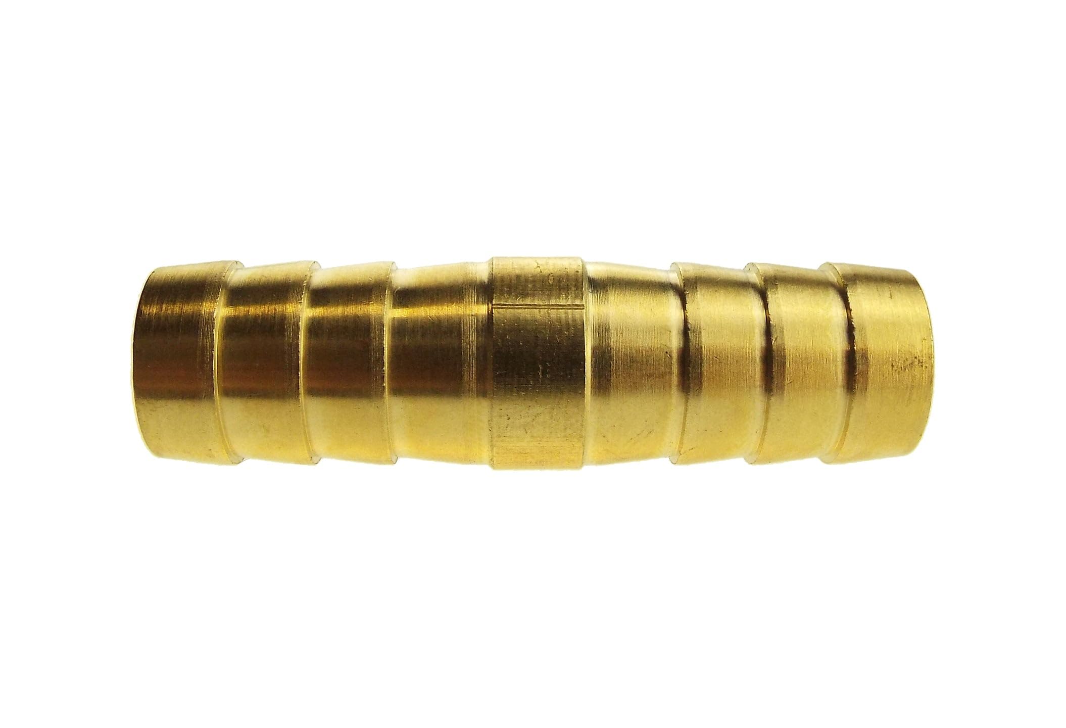 12.5mm Brass Inline Coupler - 1/2 in Equal Straight Joiner for Pipe and Hose