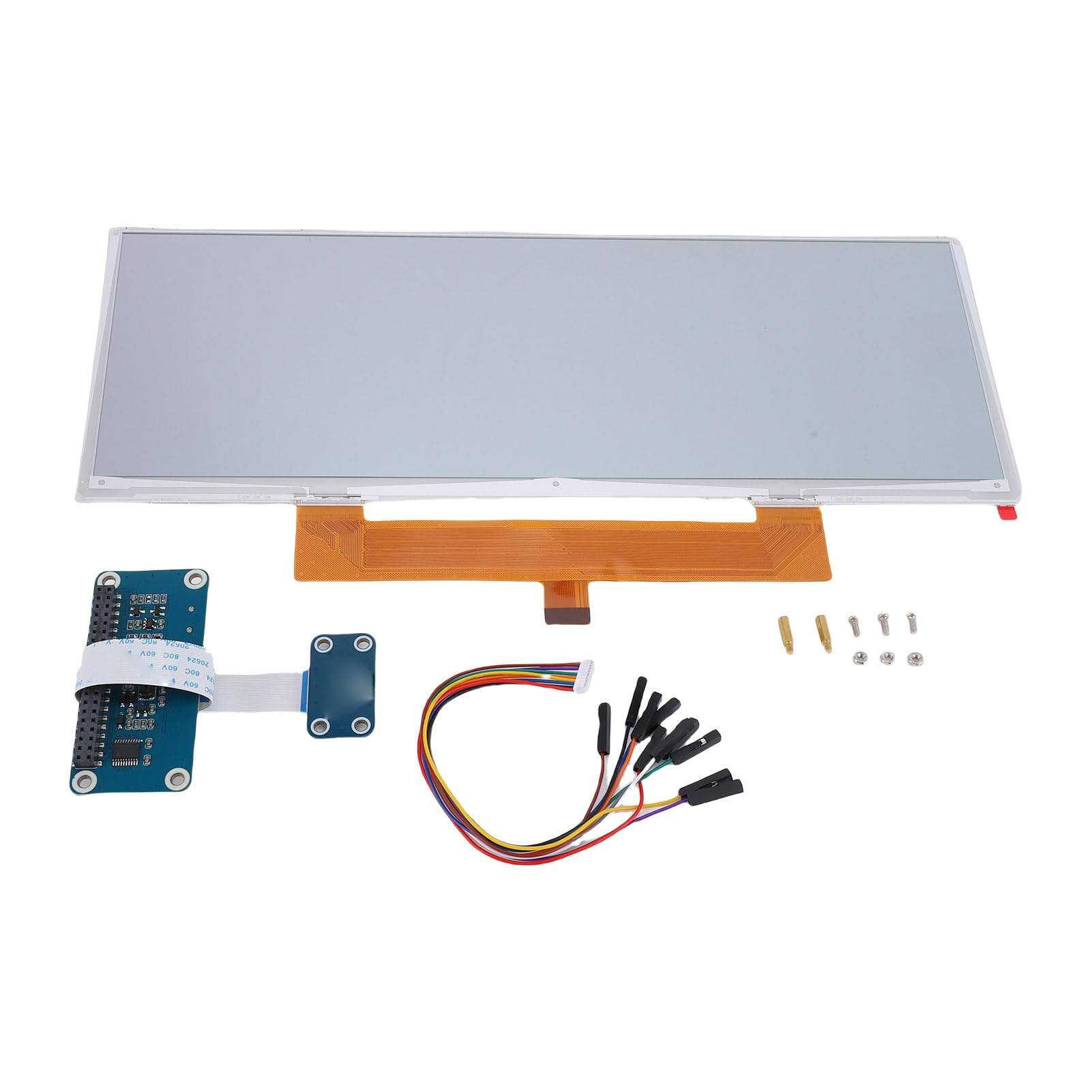 Goshyda Display Carta Elettrica da 10,85 Pollici 1360x480 SPI in Bianco e per Scheda Driver Pi 5 4B 3B Zero Pico, Modulo Schermo Inchiostro Elettronico a Basso Consumo Adatto per