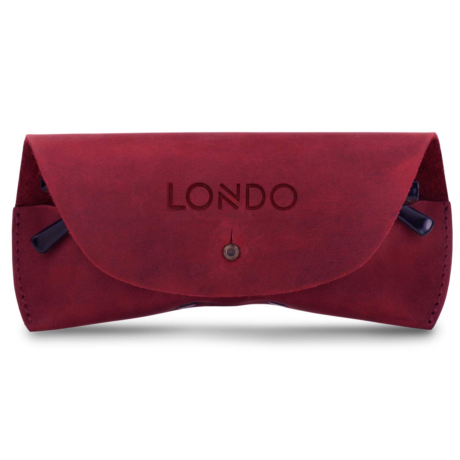 LONDO Genuine Leather Case for Eyeglass, Sunglasses, Goggles and Spectacles